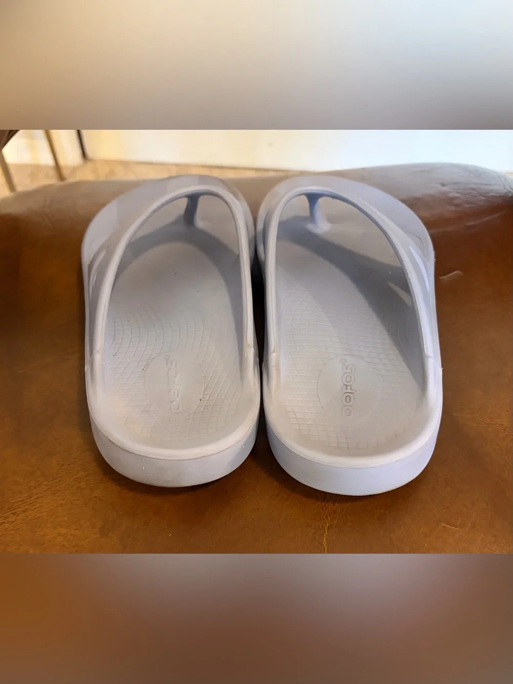 Oofos Ooahh Slide Ssandal Light Blue Unisex Recovery Shoe sz Women’s 10 Men’s 8